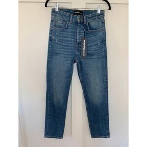 The Kooples Jeans in Blue Denim Size 27 Button Fly Skinny Leg Whiskered Pockets
